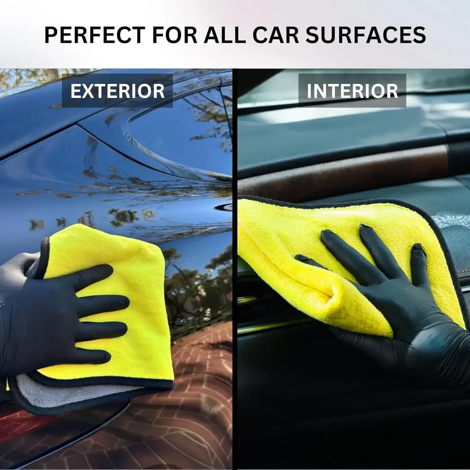1/10pcs Car Wash Microfiber To - Microfiber Car Drying Towel Super Absorbent recension och pris