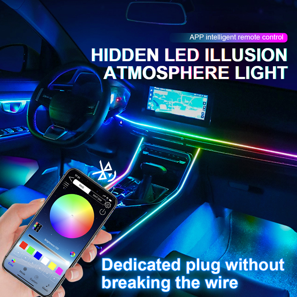 6/10/14/18/22 in 1 Car Ambient - Led Ambient Interior Car Lights App Control recension och pris