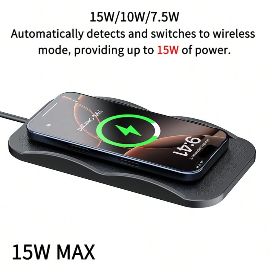 Tafdiur 1-Piece Silicone Squar - Wireless Car Charger Mount Fast Charging recension och pris