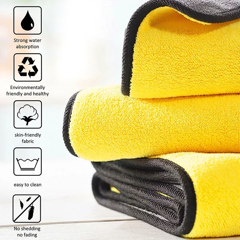 1/20pcs Thicken Microfiber Clo - Microfiber Car Drying Towel Super Absorbent recension och pris