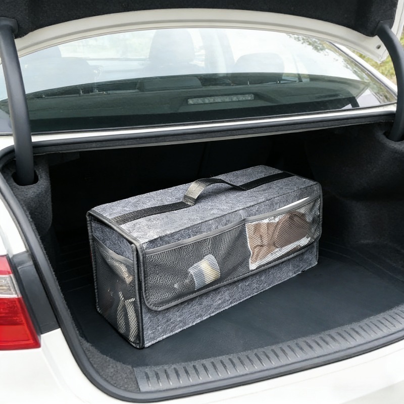 Felt Car Trunk Organizer with  - Car Trunk Organizer Foldable Storage Box recension och pris