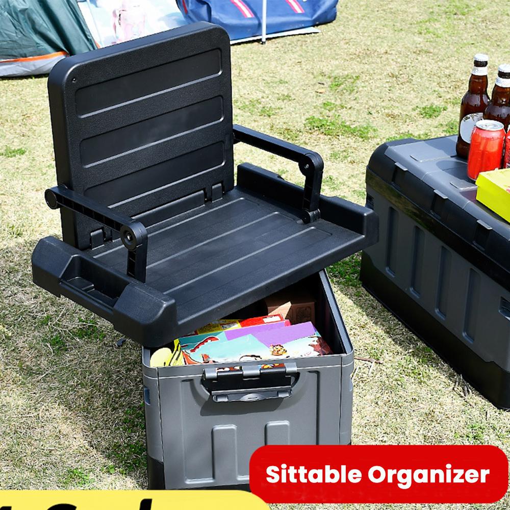 60L Trunk Organizer Large Camp - Car Trunk Organizer Foldable Storage Box recension och pris