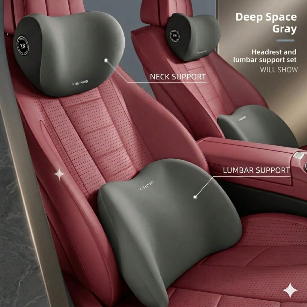 Car Headrest & Lumbar Support  - Memory Foam Car Neck Pillow Lumbar Support recension och pris